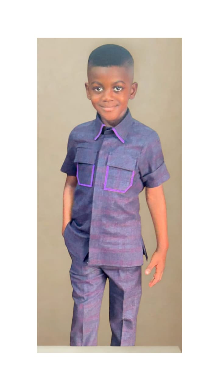 1. Traditional White kids Pant Set - African Fashion